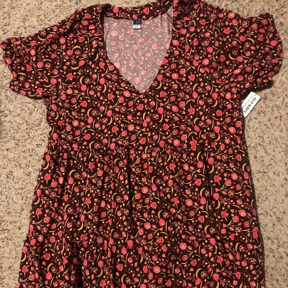 Old Navy mini swing floral dress, size large